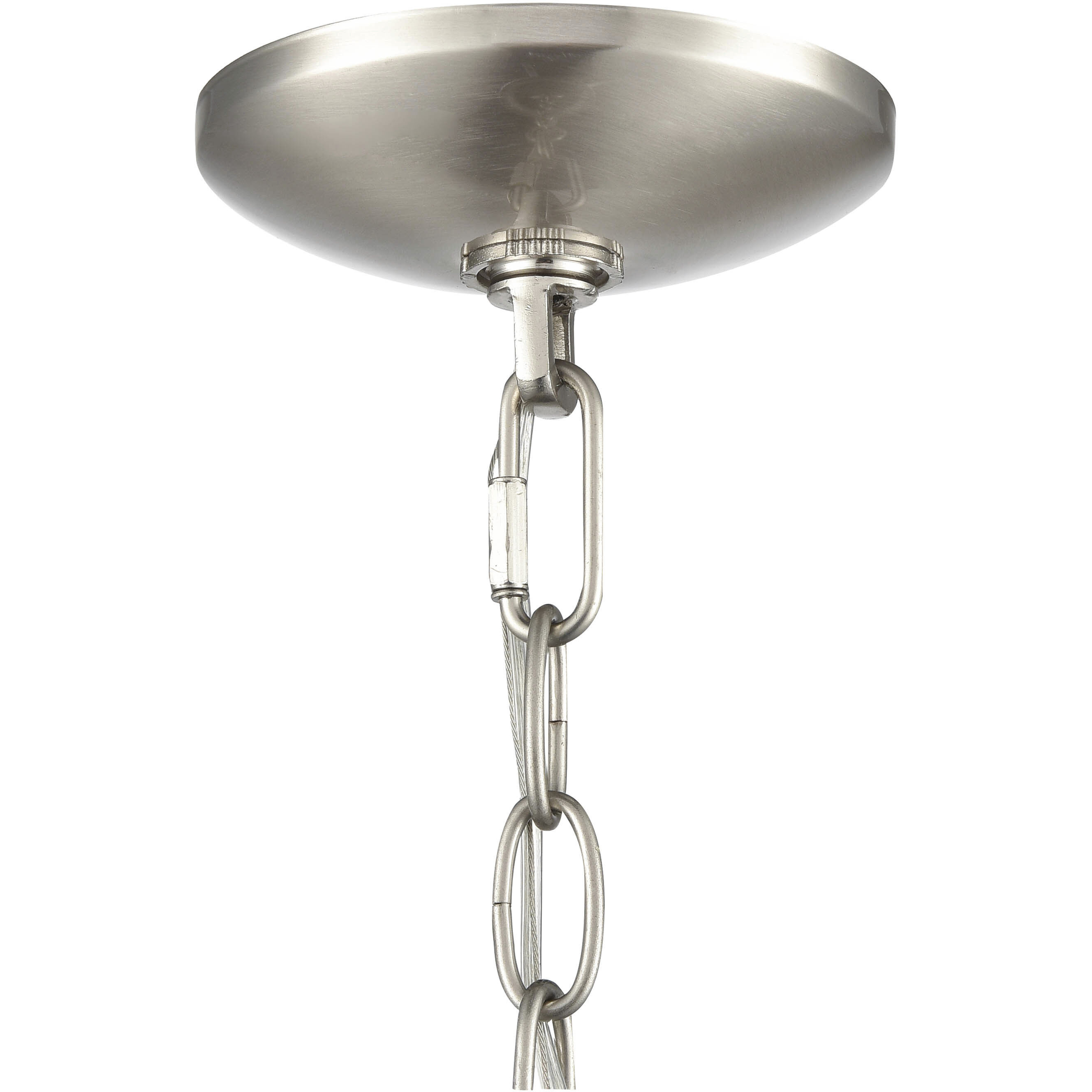 None 4 Light 12 inch Brushed Nickel Pendant Ceiling Light